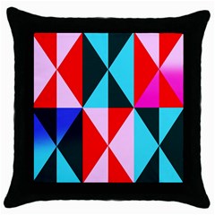 Geometric Pattern Design Angles Throw Pillow Case (black) by Nexatart