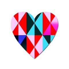 Geometric Pattern Design Angles Heart Magnet by Nexatart