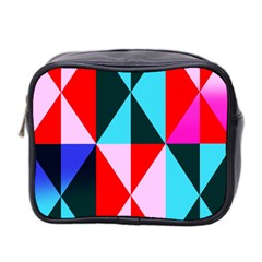 Geometric Pattern Design Angles Mini Toiletries Bag 2-side by Nexatart