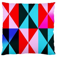 Geometric Pattern Design Angles Large Cushion Case (one Side) by Nexatart