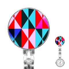 Geometric Pattern Design Angles Stainless Steel Nurses Watch by Nexatart