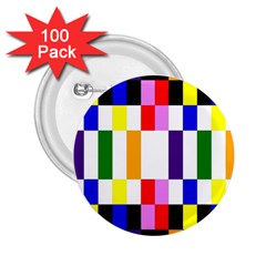 Rainbow Color Blocks Red Orange 2 25  Buttons (100 Pack)  by Nexatart