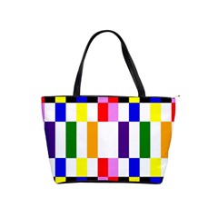 Rainbow Color Blocks Red Orange Shoulder Handbags by Nexatart