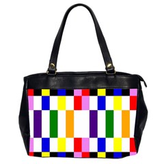 Rainbow Color Blocks Red Orange Office Handbags (2 Sides)  by Nexatart