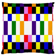 Rainbow Color Blocks Red Orange Large Cushion Case (two Sides) by Nexatart