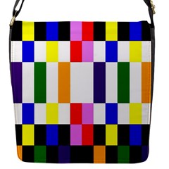 Rainbow Color Blocks Red Orange Flap Messenger Bag (s) by Nexatart