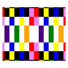 Rainbow Color Blocks Red Orange Double Sided Flano Blanket (small)  by Nexatart