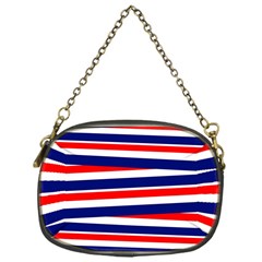 Red White Blue Patriotic Ribbons Chain Purses (one Side)  by Nexatart