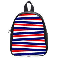 Red White Blue Patriotic Ribbons School Bag (small) by Nexatart