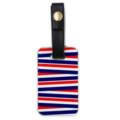 Red White Blue Patriotic Ribbons Luggage Tags (one Side)  by Nexatart