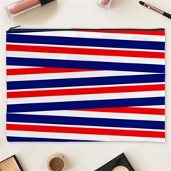 Red White Blue Patriotic Ribbons Cosmetic Bag (xxxl)  by Nexatart