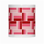 Pink Red Burgundy Pattern Stripes White Mugs Center