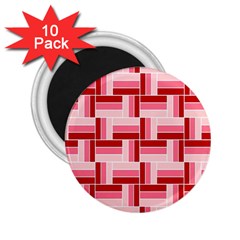 Pink Red Burgundy Pattern Stripes 2 25  Magnets (10 Pack)  by Nexatart