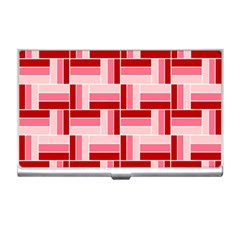 Pink Red Burgundy Pattern Stripes Business Card Holders by Nexatart