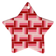 Pink Red Burgundy Pattern Stripes Star Ornament (two Sides) by Nexatart