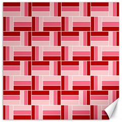 Pink Red Burgundy Pattern Stripes Canvas 12  X 12   by Nexatart