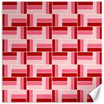 Pink Red Burgundy Pattern Stripes Canvas 12  x 12   11.4 x11.56  Canvas - 1