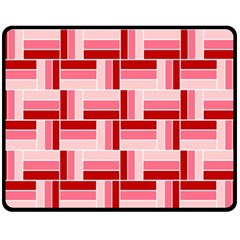 Pink Red Burgundy Pattern Stripes Fleece Blanket (medium)  by Nexatart