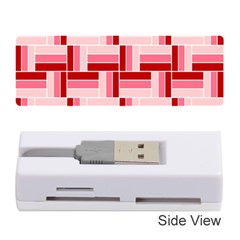 Pink Red Burgundy Pattern Stripes Memory Card Reader (stick)  by Nexatart