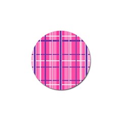 Gingham Hot Pink Navy White Golf Ball Marker (10 Pack) by Nexatart