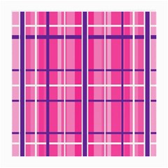 Gingham Hot Pink Navy White Medium Glasses Cloth by Nexatart