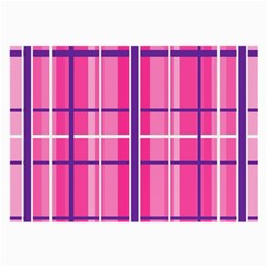 Gingham Hot Pink Navy White Large Glasses Cloth by Nexatart