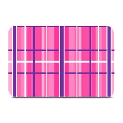 Gingham Hot Pink Navy White Plate Mats