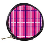 Gingham Hot Pink Navy White Mini Makeup Bags Back