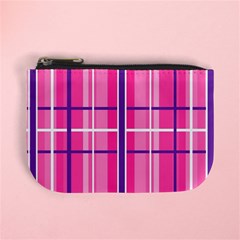 Gingham Hot Pink Navy White Mini Coin Purses by Nexatart