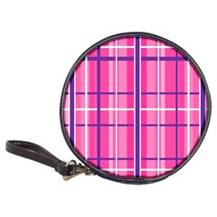 Gingham Hot Pink Navy White Classic 20-CD Wallets