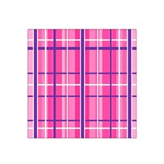 Gingham Hot Pink Navy White Satin Bandana Scarf