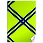 Stripes Angular Diagonal Lime Green Canvas 20  x 30   19.62 x28.9  Canvas - 1