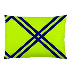 Stripes Angular Diagonal Lime Green Pillow Case by Nexatart