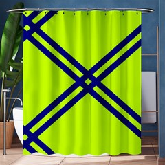 Stripes Angular Diagonal Lime Green Shower Curtain 60  X 72  (medium)  by Nexatart