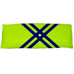 Stripes Angular Diagonal Lime Green Body Pillow Case (dakimakura) by Nexatart