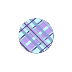 Diagonal Plaid Gingham Stripes Golf Ball Marker (4 Pack) by Nexatart