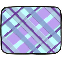 Diagonal Plaid Gingham Stripes Double Sided Fleece Blanket (mini)  by Nexatart