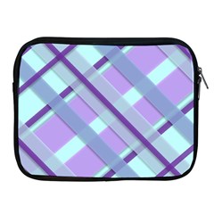 Diagonal Plaid Gingham Stripes Apple Ipad 2/3/4 Zipper Cases by Nexatart