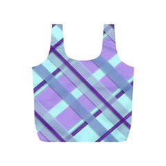 Diagonal Plaid Gingham Stripes Full Print Recycle Bags (s)  by Nexatart