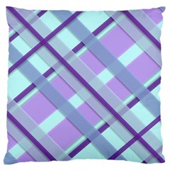 Diagonal Plaid Gingham Stripes Standard Flano Cushion Case (one Side) by Nexatart