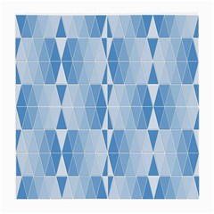 Blue Monochrome Geometric Design Medium Glasses Cloth by Nexatart