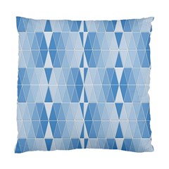 Blue Monochrome Geometric Design Standard Cushion Case (two Sides)