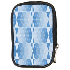 Blue Monochrome Geometric Design Compact Camera Cases by Nexatart