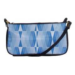 Blue Monochrome Geometric Design Shoulder Clutch Bags