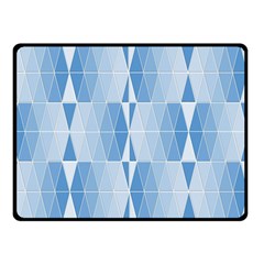 Blue Monochrome Geometric Design Double Sided Fleece Blanket (small)  by Nexatart