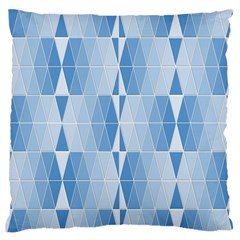 Blue Monochrome Geometric Design Standard Flano Cushion Case (one Side) by Nexatart