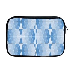 Blue Monochrome Geometric Design Apple Macbook Pro 17  Zipper Case by Nexatart