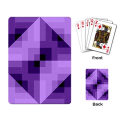 Purple Geometric Cotton Fabric Playing Card by Nexatart