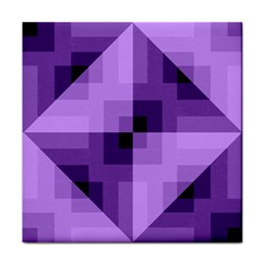 Purple Geometric Cotton Fabric Face Towel by Nexatart