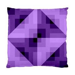 Purple Geometric Cotton Fabric Standard Cushion Case (one Side) by Nexatart